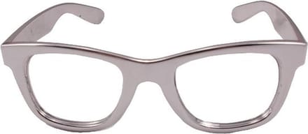 Folat - Feestbril - Metallic Zilver