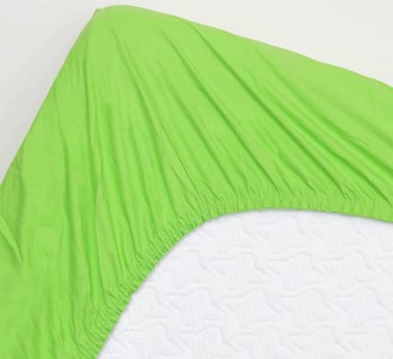 Briljant Satijn Hoeslaken 90x200 - hoge hoek 30 cm - Lime