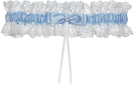 Dailygoods - Bruiloftskousenband met Strik in Blauw voor de Bruid