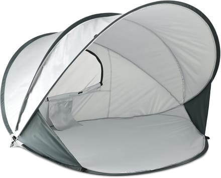 Deryan Luxe Pop Up Strandtent XXL - Anti-UV 50+ - Zilver
