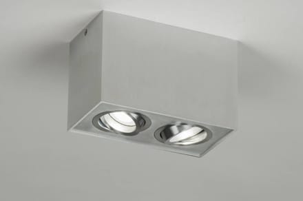 Lumidora Opbouwspot 70166 - BOHR - 2 Lichts - GU10 - Aluminium - Metaal