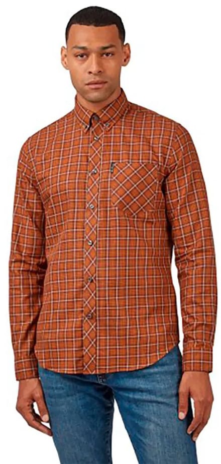 Ben Sherman 68080 Overhemd Met Lange Mouwen Oranje M Man