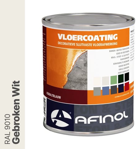 Afinol Vloercoating Gebroken Wit (RAL 9010) 750 ml