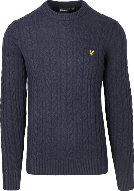 Lyle & Scott Cable Pullover Navy - Maat XL - Heren - Pullovers
