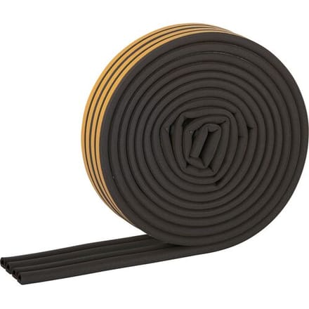 Fix-o-moll tochtband zelfklevend D 9x6mm 18m zwart