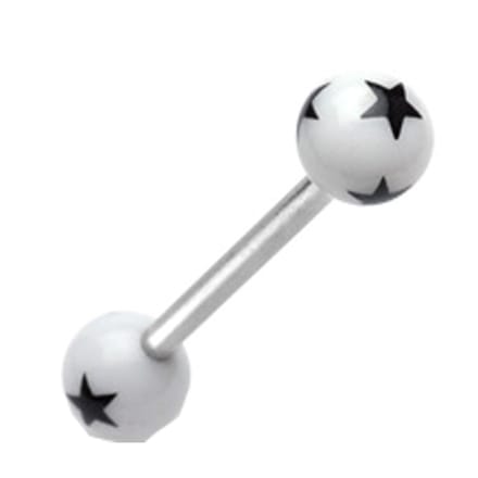 Piercing ster 1.6x16 - wit - LMPiercings