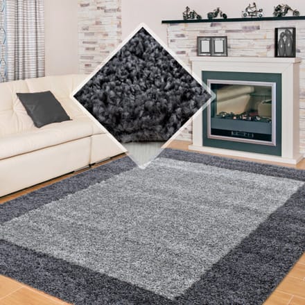 Muratap Basic shaggy kader vloerkleed hoogpolig- 300x400 cm