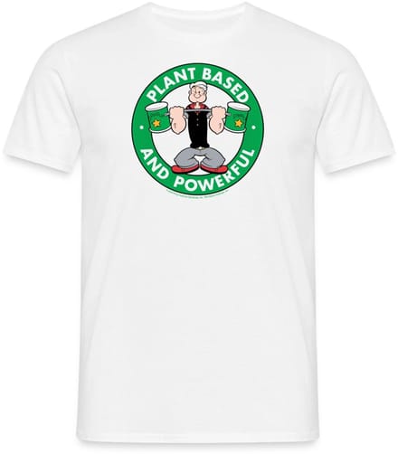 Popeye Plant Based And Powerful T-Shirt Heren