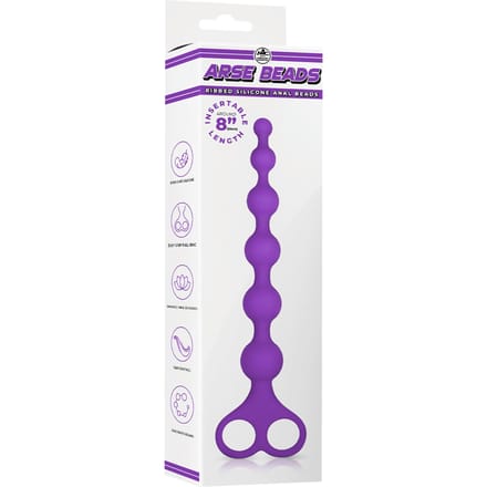 'Ribbed Silicone Anal Beads', 26 cm