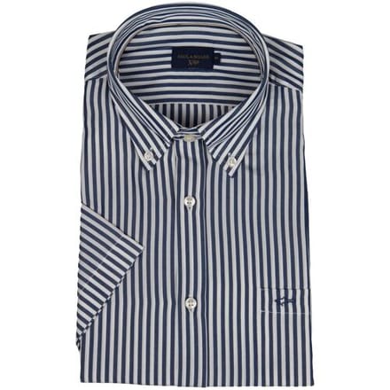 Paul & Shark Overhemd Xsoft Lyocell Stripe Donker Blauw / male