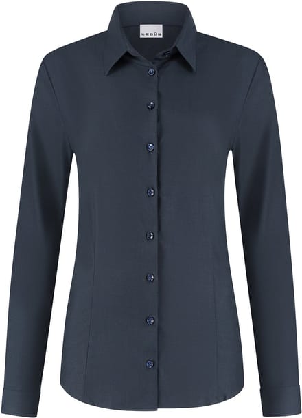 Ledub dames blouse Rosalie - popeline - donkerblauw