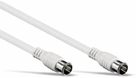 F-quick (m) - F-quick (m) coaxkabel / recht - wit - 1,5 meter