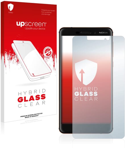 upscreen - Screenprotector voor Nokia 6.1 / 6 2018 - Folie Beschermfolie Beschermglas transparant