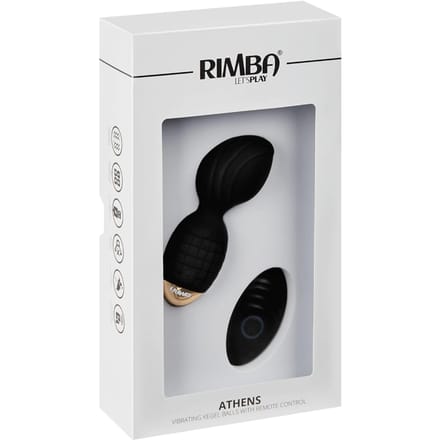 Rimba - Athens - Vibrerende Eitjes Met remote Control - Zwart