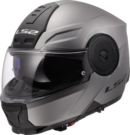 LS2 FF902 Scope II Solid Mat Titanium 06 Systeemhelm - Maat S - Helm