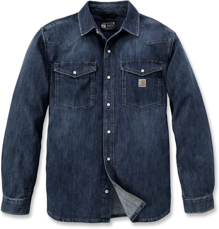 Carhartt Montana Relaxed Fit Denim Long-Sleeve Snap Front Overhemd -