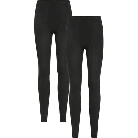 Mountain Warehouse Dames/Dames Fleece Gevoerde Thermische Legging (Set van 2) (Zwart)