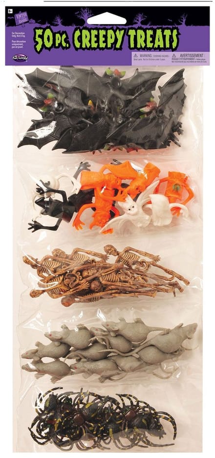 Kleine Halloween decoratie diertjes - 50 stuks