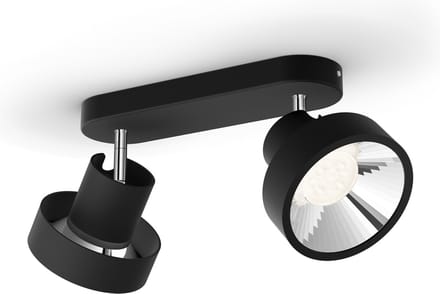 Philips Bukko opbouwspot - 2-lichts - zwart