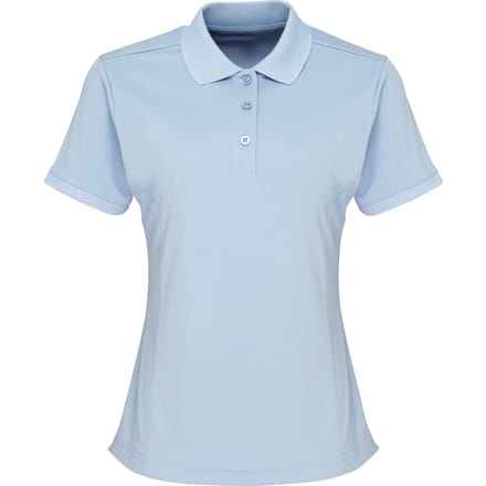 Premier Dames/dames Coolchecker korte mouw Pique Polo T-Shirt (Lichtblauw)