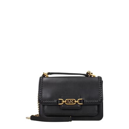 Michael Kors Zwarte Leren Schoudertas