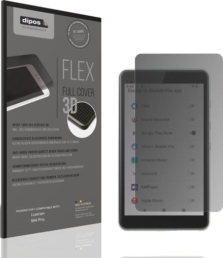 dipos FLEX – Matte Privacy Screenprotector geschikt voor Luoran M4 Pro | Volledige Schermbescherming | Case-Friendly