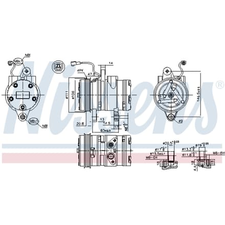 Compressor, airconditioner NISSENS 89261