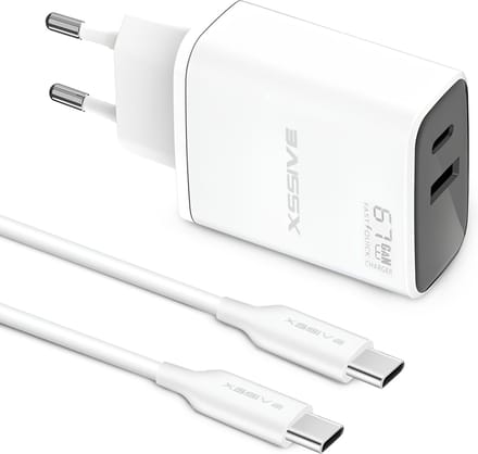 Fast Charge 65W Power Adapter Set - 1 Meter - Laptop, Telefoon en Tablet Oplader - Geschikt voor Samsung, Google, ChromeBook, iPhone 15 16 Pro Max Plus