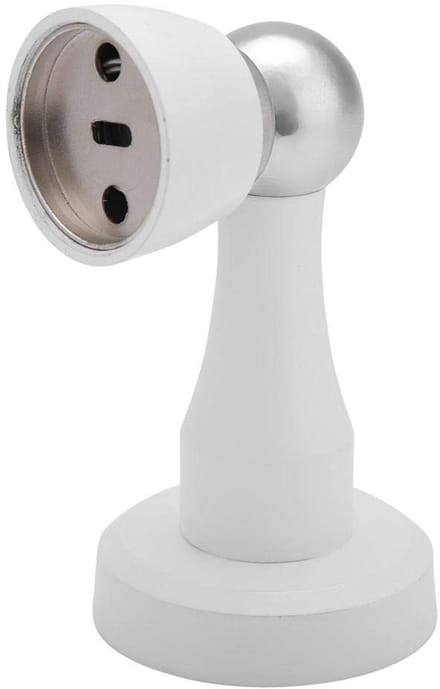Dailygoods- Deurstoppers - Magnetische Deurstopper - Roestvrij Stalen Beugel - Voorkomt Dichtslaan - 4.7 x 8.5 cm - Wit - Deurbuffer