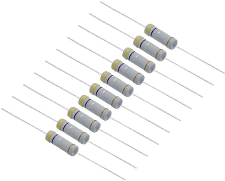 Weerstand Componenten - Elektronische Onderdelen - Doe-het-zelf Projecten - Koollaag Constructie - 20 Stuks - Goudkleurig