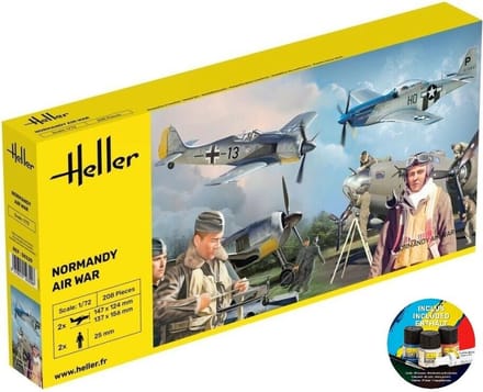 Heller Modelbouwpakket Militaire voertuigen - 52329 Normandy Air War - 2 Planes and Figures - Starter Kit Plastic - 1:72 - Modelbouw
