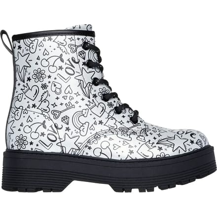 Skechers Gravlen Hi - Doodle Down Meisjes Laarzen - Zilver