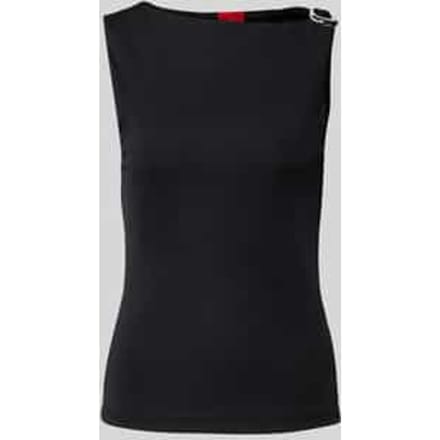 Slim fit top van pure viscose, model 'DASTASY'
