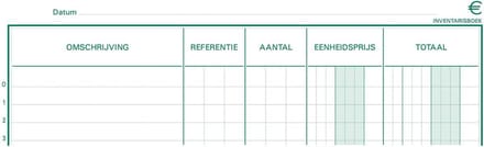Exacompta inventaris, ft 32 x 19,5 cm, Nederlandstalig 5 stuks