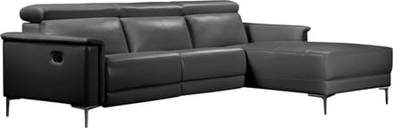 Lund-ChaiseLongue - 1 Relax - Zwart PU