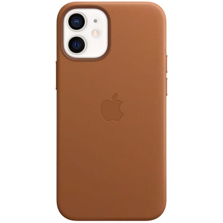 Leather Backcover MagSafe voor de Apple iPhone 12 Mini - Saddle Brown