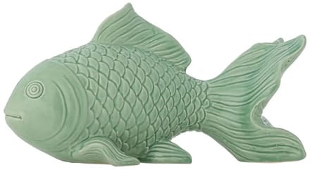 Bloomingville Visbeeldje aardewerk groen Sukey 27cm