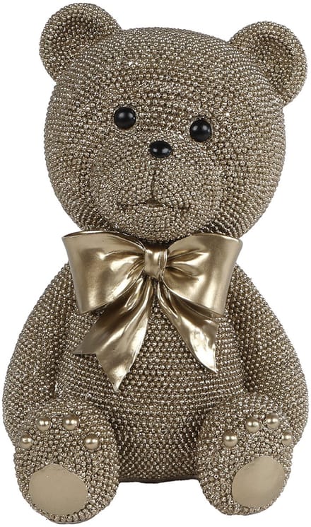 Teddybeer sculptuur goud XL / Deco & Cadeau by Peters