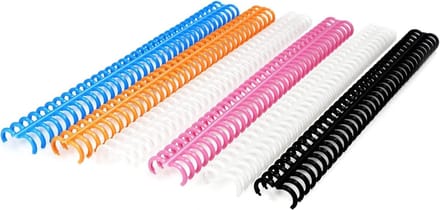 Click Binding Spines voor 75 Bladen, 12mm Dikte, 34 Ringen, Multicolor, Verpakking van 30 Stuks voor Creatief Gebruik