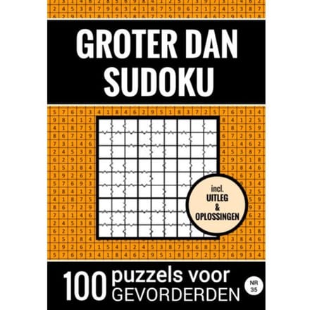 Groter Dan Sudoku - 100 Puzzels Voor Gevorderden - Nr. 35 - Sudoku Puzzelboeken