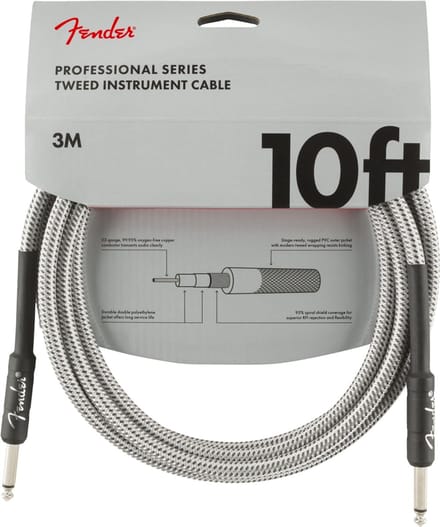 Fender Professional Series instrumentkabel 3 m - Gitaarkabel