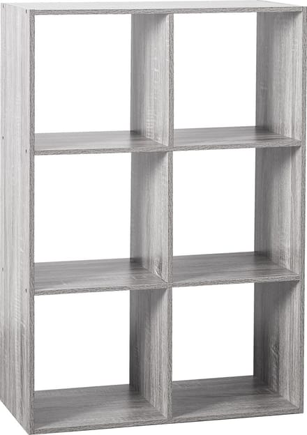 Atmosphera - Boekenkast - 6 Vaks - Hout - Grijs - 67,6 x 32 x 100,5 cm