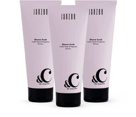 JANZEN Shower Scrub &C Vanilla Peach & Happiness 3-pack