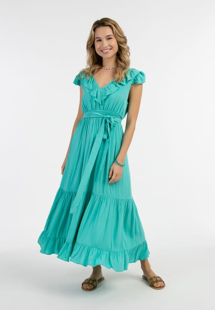 IZIA Maxi jurk Dames turkoois