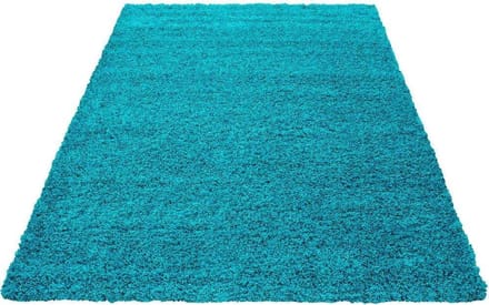 Hoogpolig vloerkleed Life - turquoise - 100x200 cm