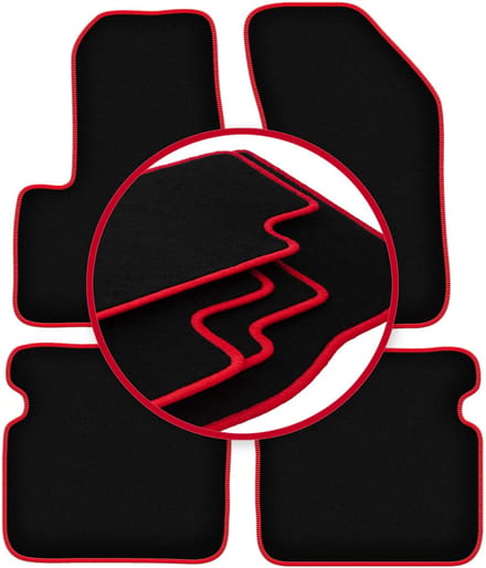 CARLUX-RED automatten voor: Dodge Avenger sedan (2007-2015)
