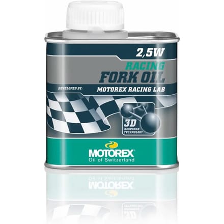 Vork olie tinnen fles Motorex Racing 2,5W