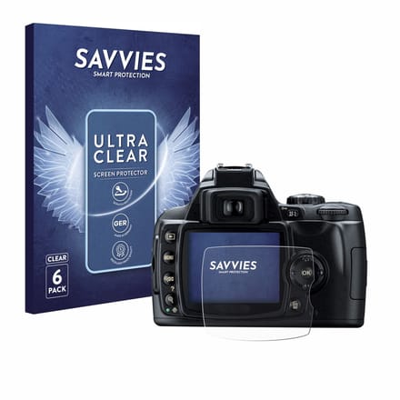 Savvies - Screenprotector voor Nikon D40 - Folie Beschermfolie transparant 6 Stuks