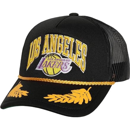Mitchell And Ness NBA Los Angeles Lakers Leaf Snapback Trucker Pet Zwart