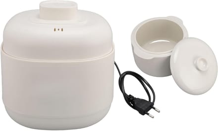 Zyrex® Slowcooker met timer - Slowcooker - Crockpot - Wit - ‎23cm x 23cm x 22cm